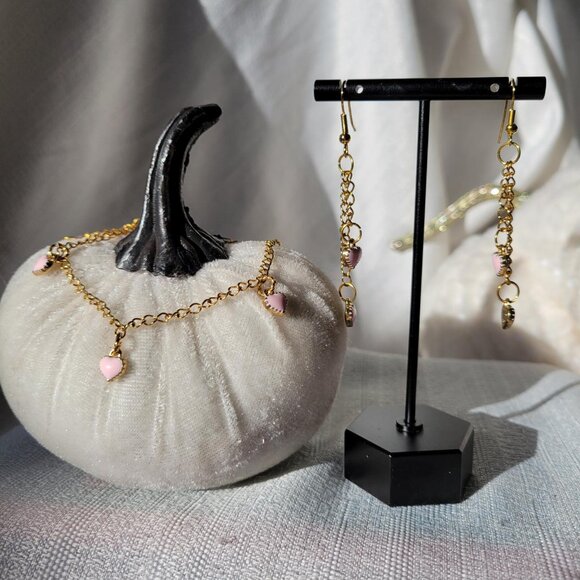 🔥50% OFF Hand crafted Goldtone earring and bracelet set - Picture 2 of 2